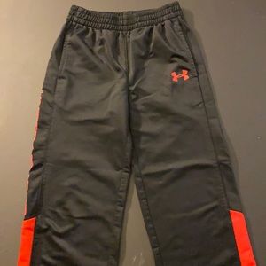 Under Armour, Black/Red, Boys Youth Size 7, Pants